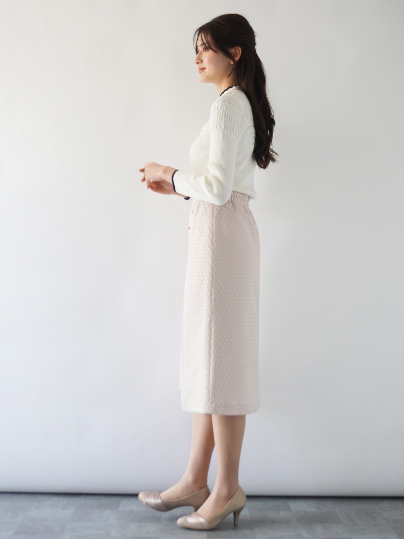 ドットジャガードAラインスカート