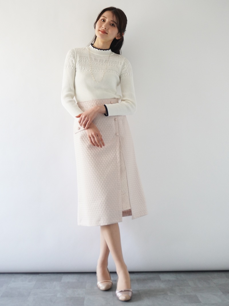 ドットジャガードAラインスカート