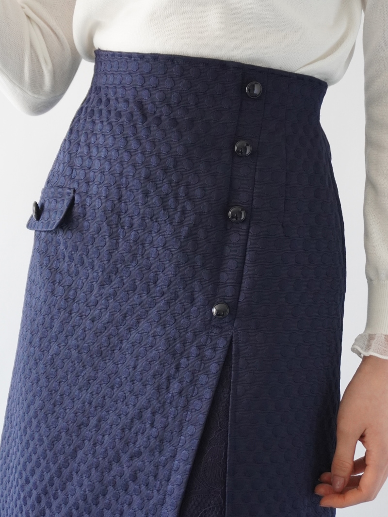 ドットジャガードAラインスカート｜KarLParkLane Style ONLINE SHOP