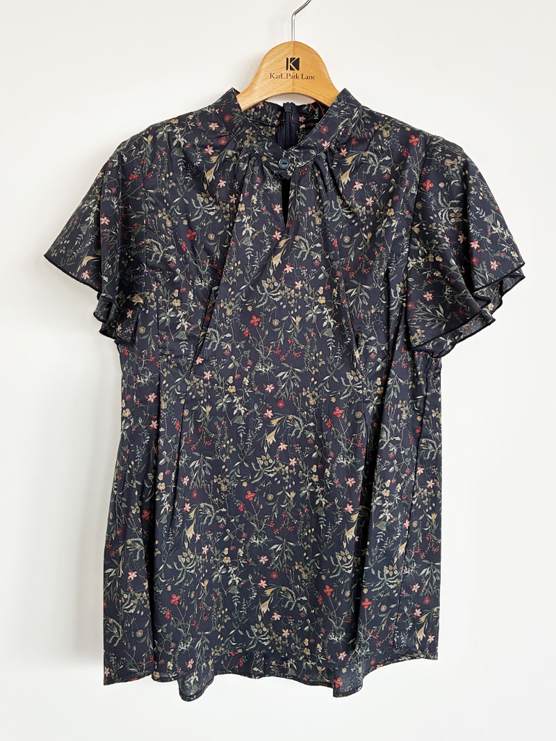 【OUTLET 2500円】綿プリントフレアースリーブチュニック<10本以下>