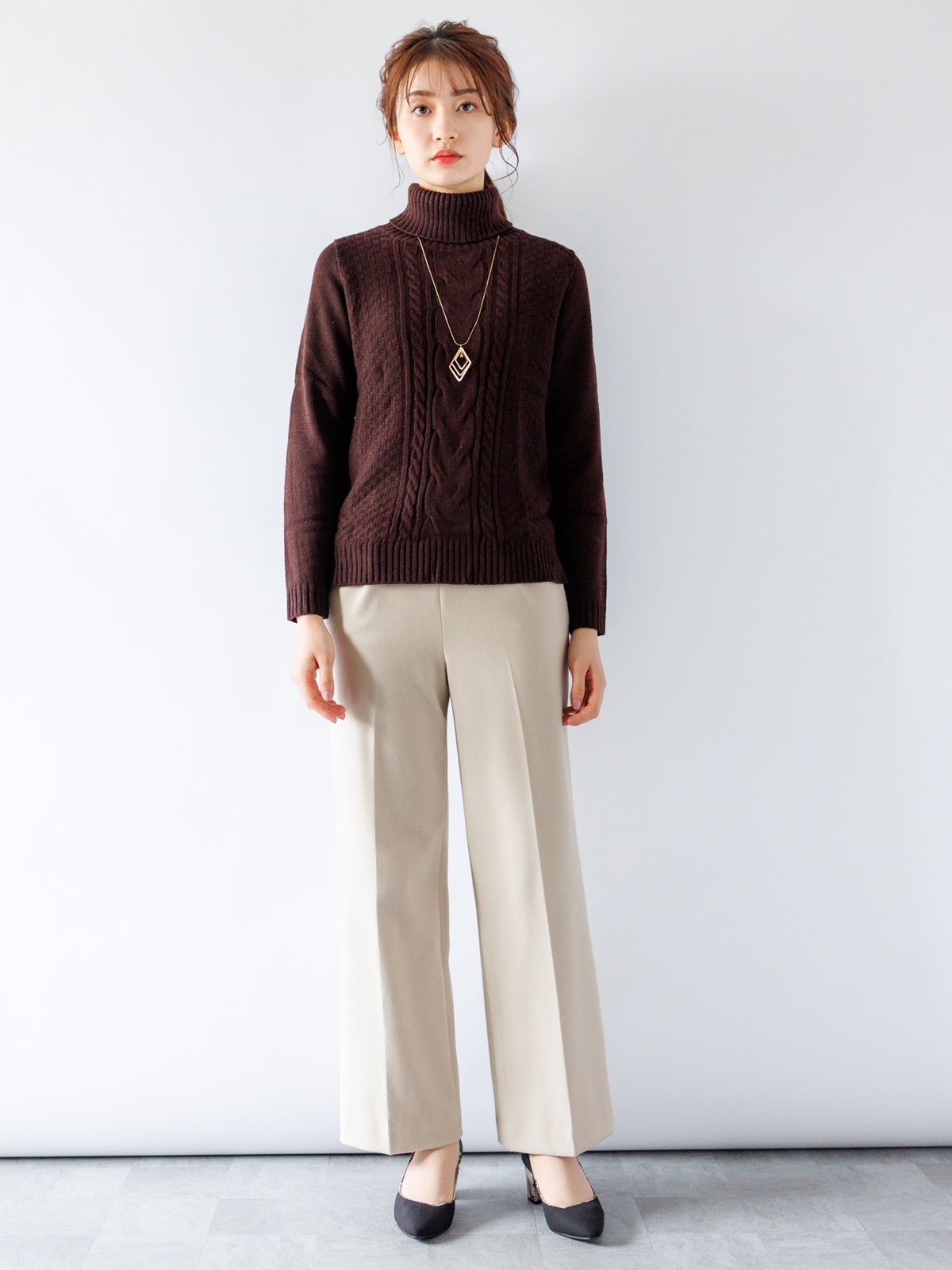 【50％OFF】T/R両面起毛太身パンツ