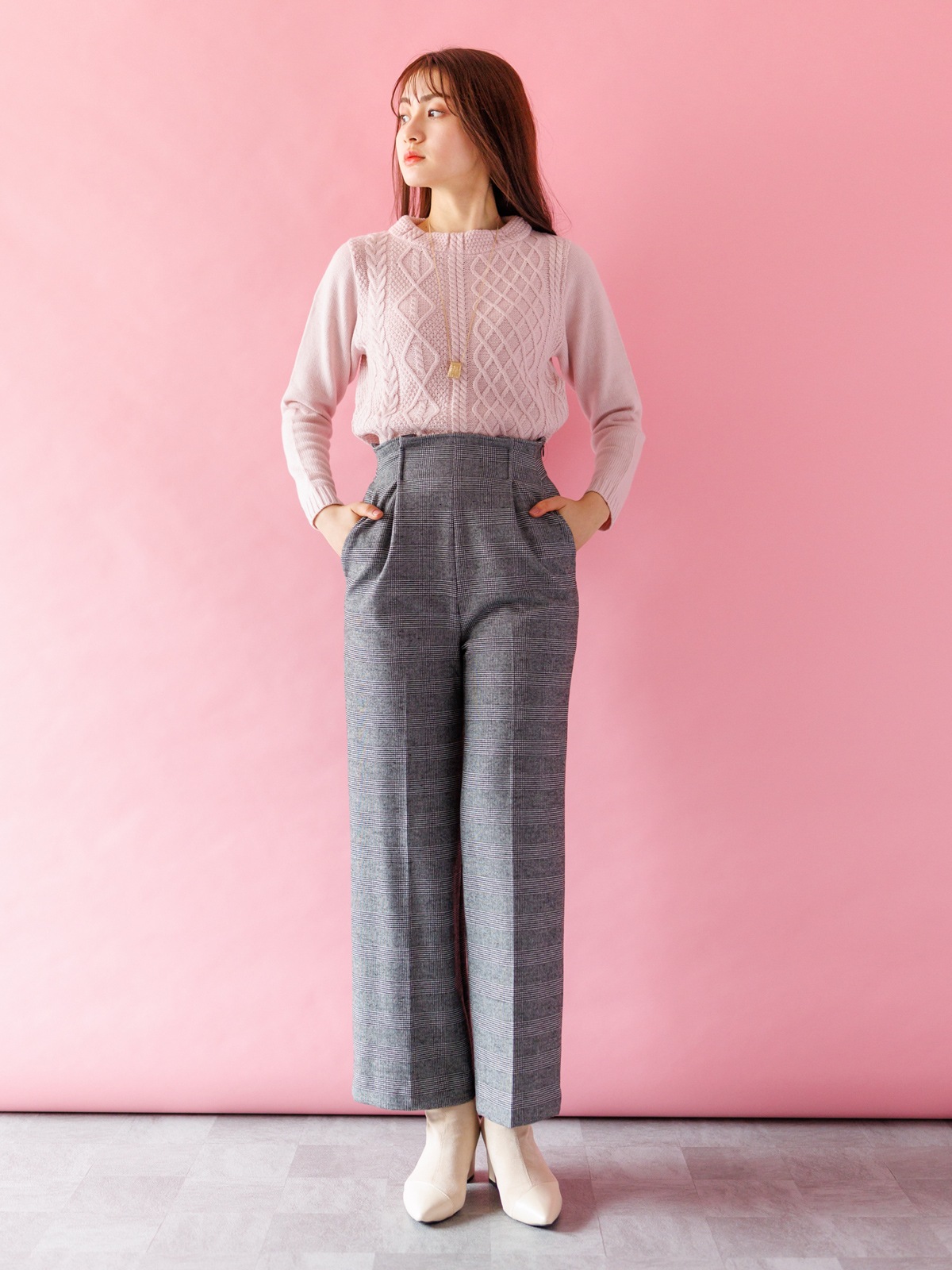 【50％OFF】T/R両面起毛太身パンツ