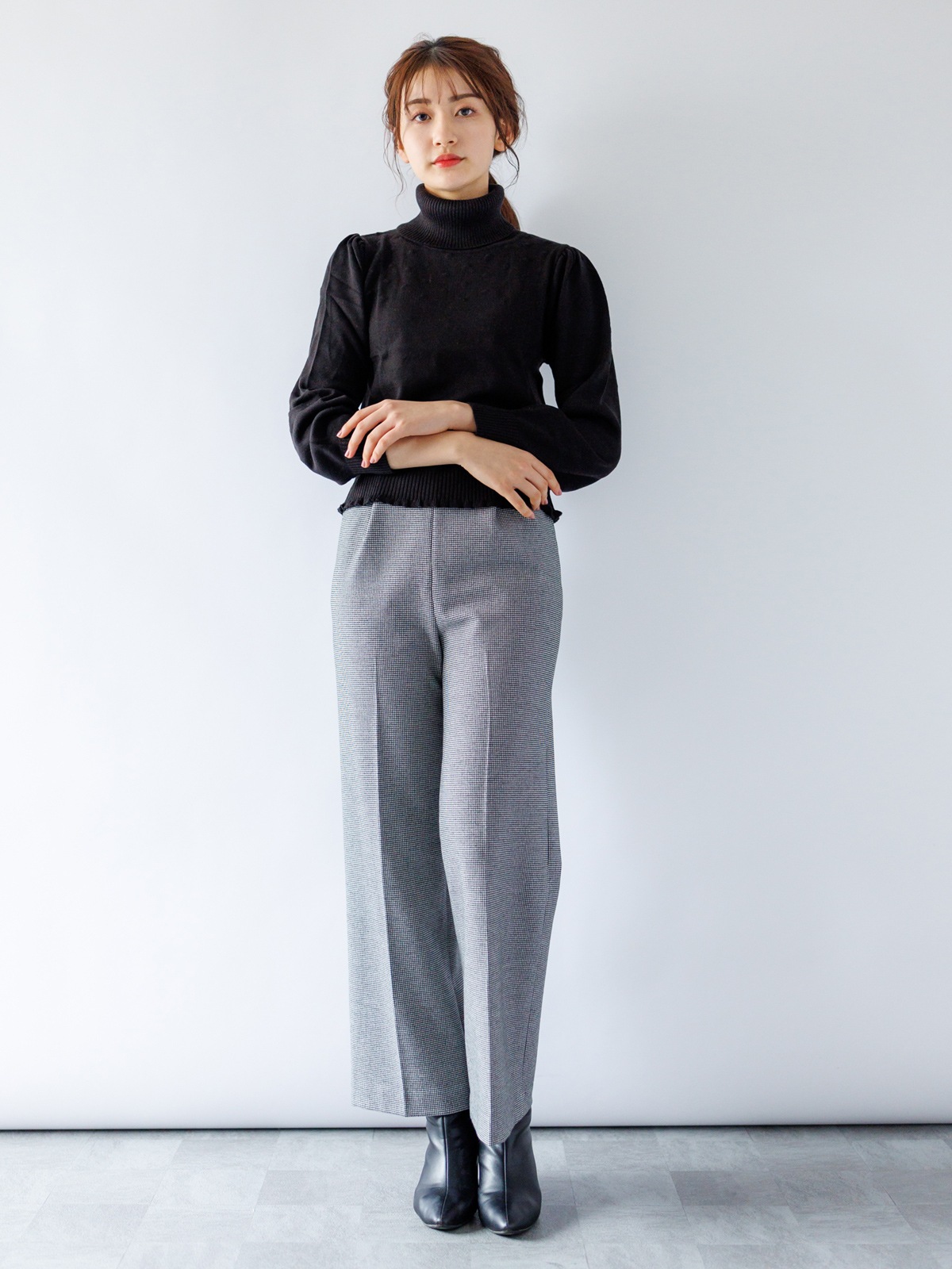 【50％OFF】T/R両面起毛太身パンツ