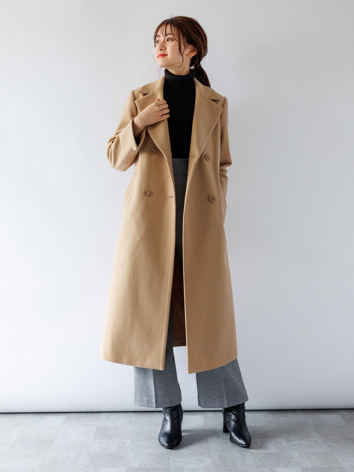 【50％OFF】T/R両面起毛太身パンツ