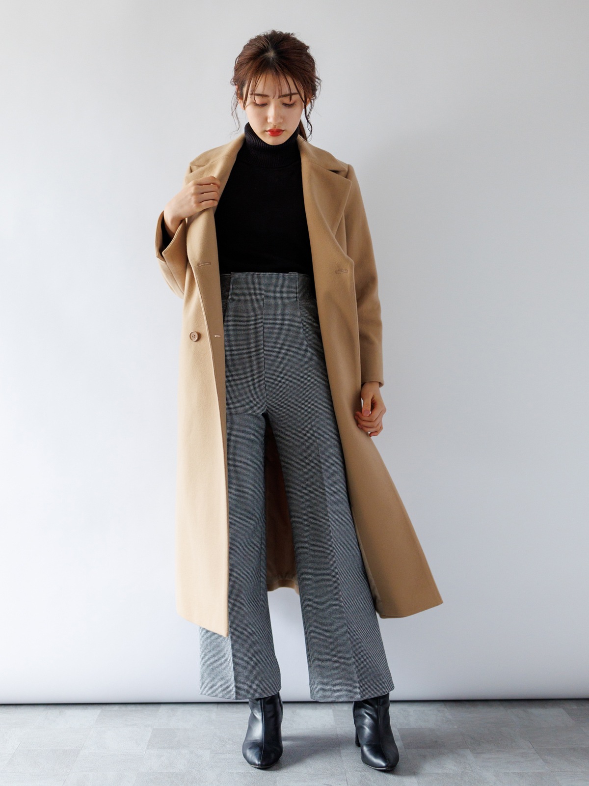 【50％OFF】T/R両面起毛太身パンツ