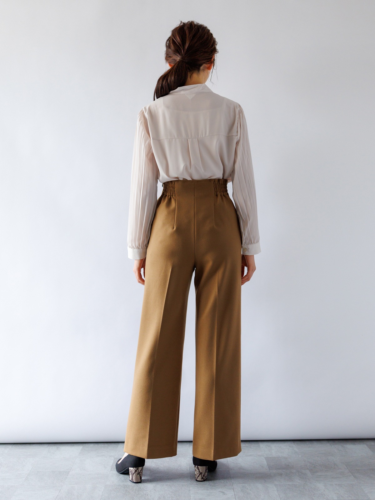 【50％OFF】T/R両面起毛太身パンツ