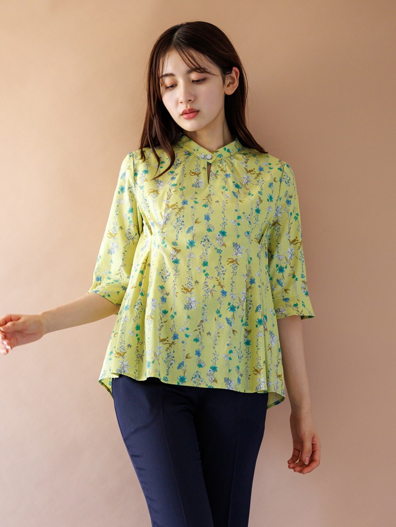 【30%OFF】綿プリント フレアー袖チュニック＜アウトレット＞