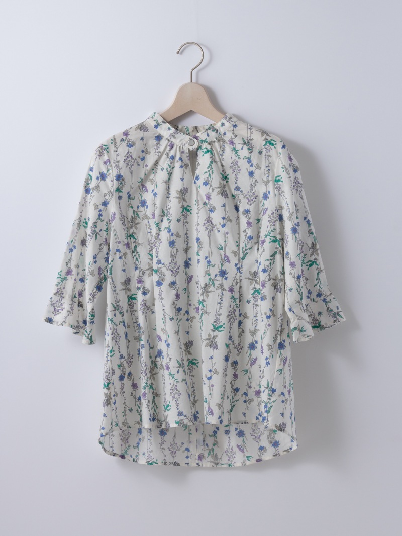 【30%OFF】綿プリント フレアー袖チュニック＜アウトレット＞