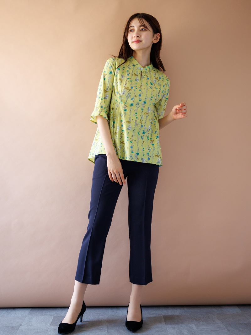 【30%OFF】綿プリント フレアー袖チュニック＜アウトレット＞