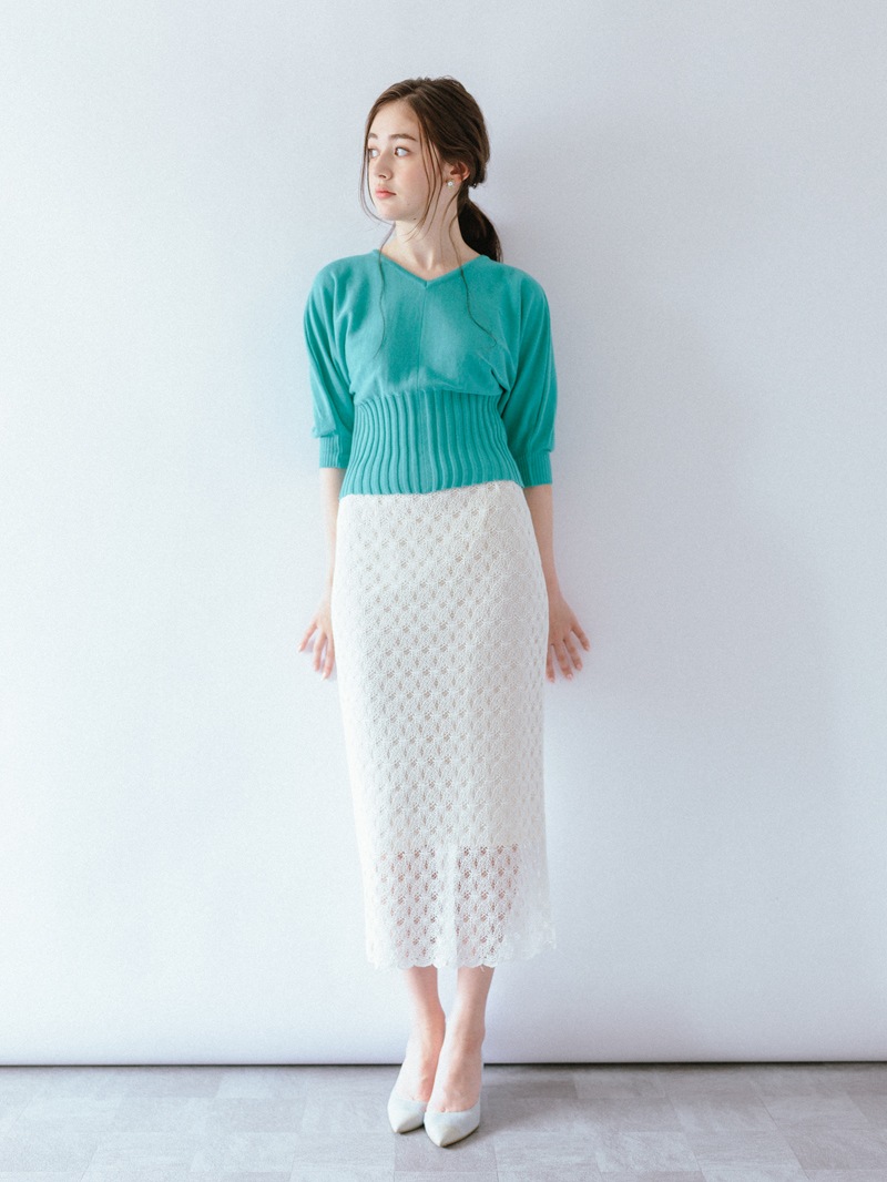 【均一価格】ラッセルレースロングタイトスカート＜春夏物アウトレット＞