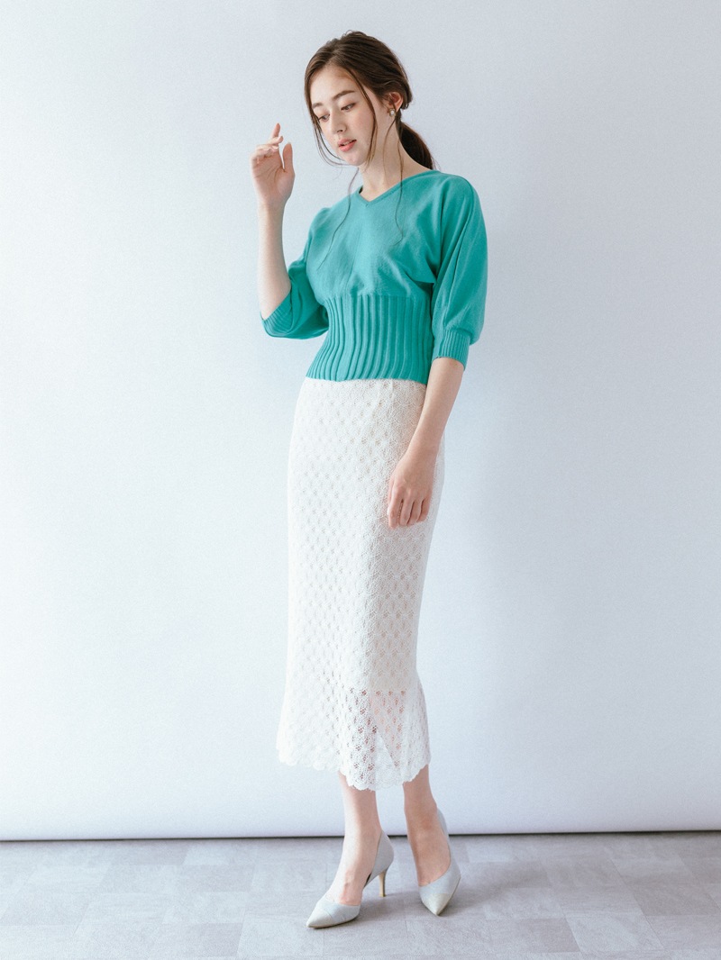 【均一価格】ラッセルレースロングタイトスカート＜春夏物アウトレット＞