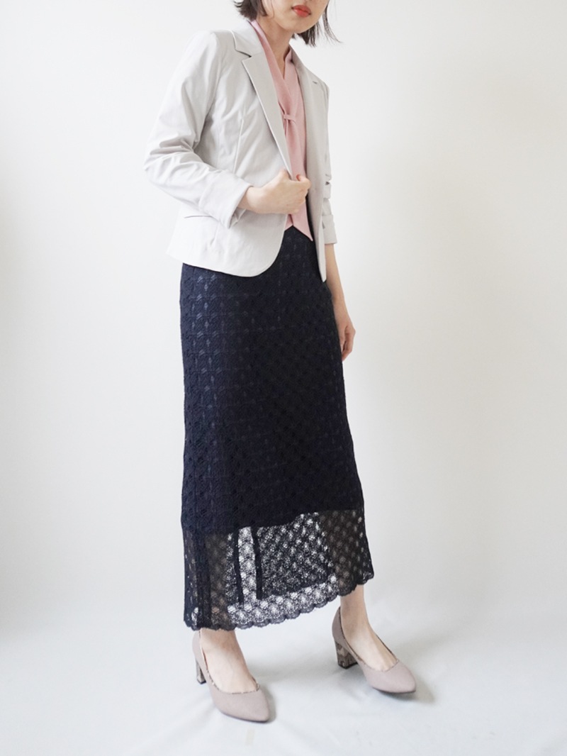 【均一価格】ラッセルレースロングタイトスカート＜春夏物アウトレット＞