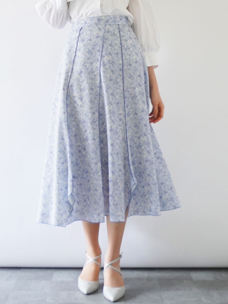 プリントメローハギフレアースカート