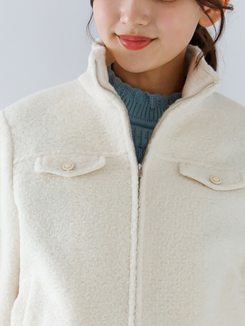 【50%OFF】ブークレージップアップブルゾン