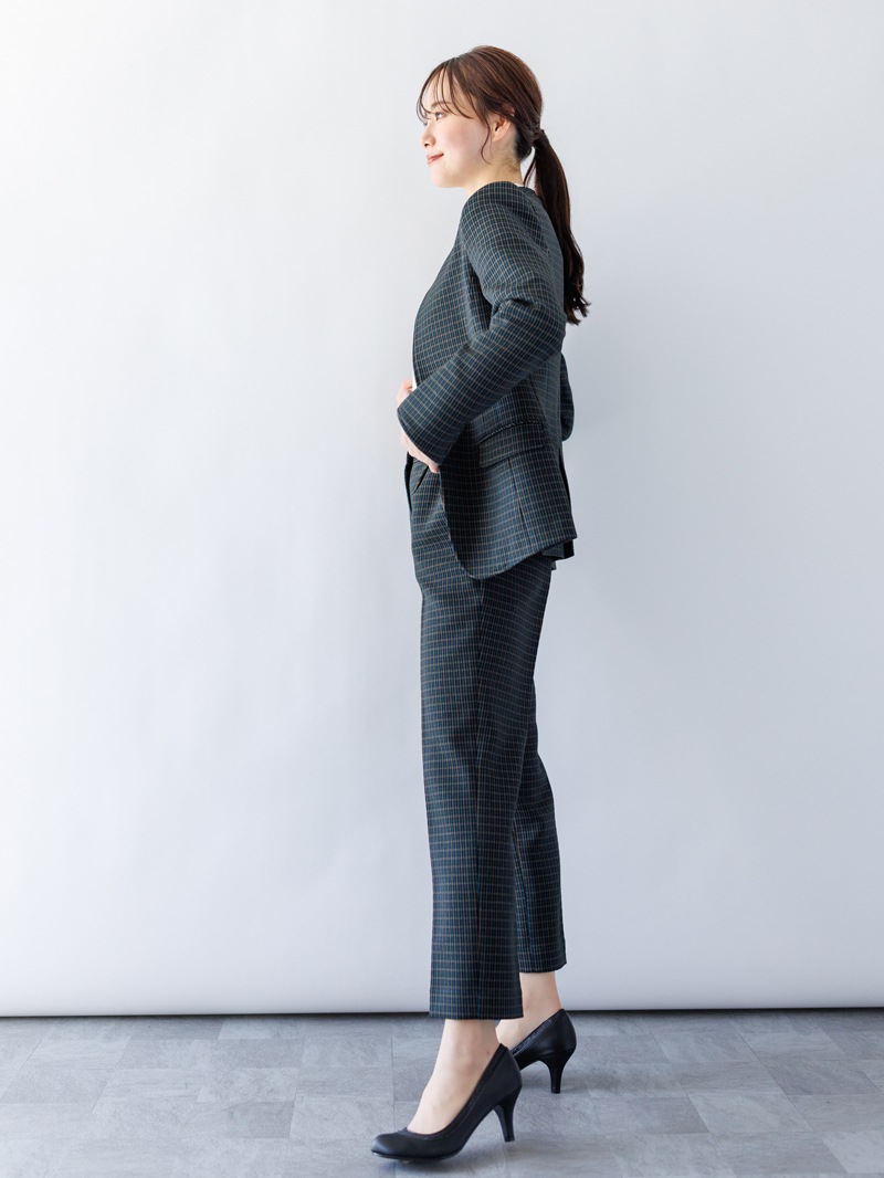 【秋冬50%OFF】ナノヒーティングチェックキーネックJK