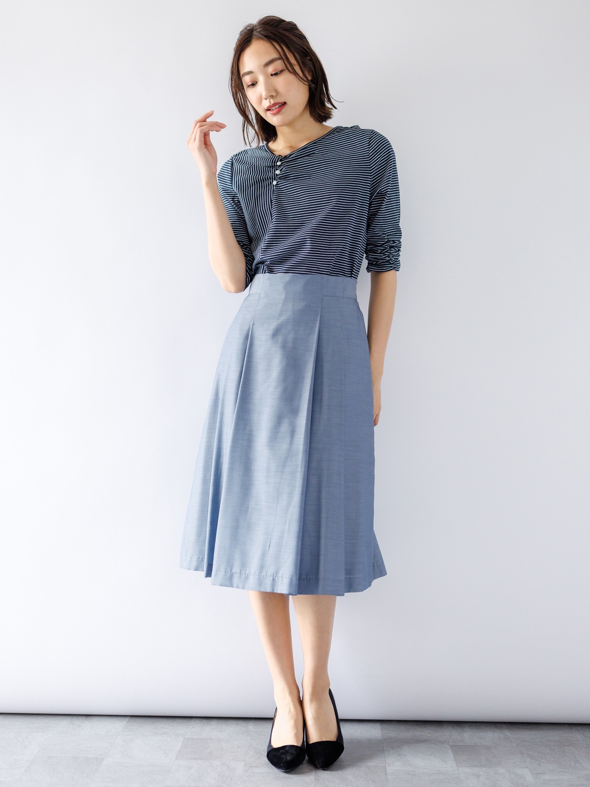 【限定70％OFF】ＣＵ／ツイルタックスカート
