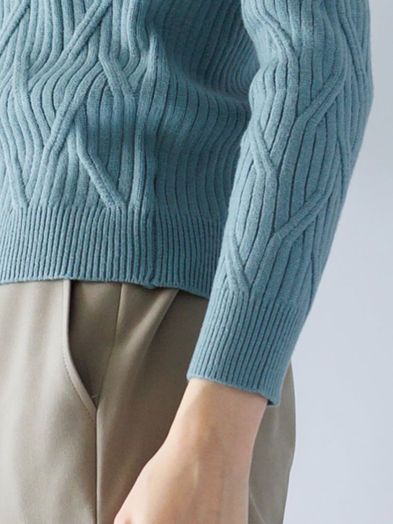 7Gケーブル ハイネックニット＜アウトレット均一価格＞