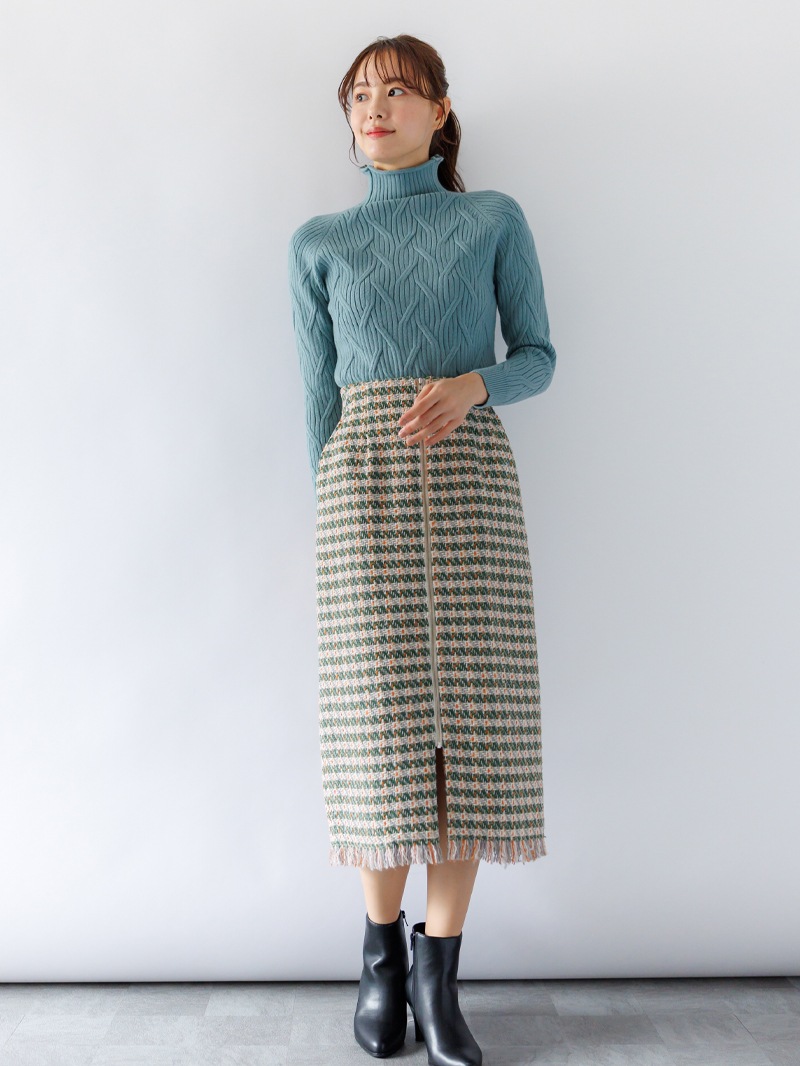 7Gケーブル ハイネックニット＜アウトレット均一価格＞