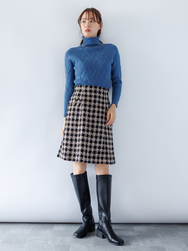 7Gケーブル ハイネックニット＜アウトレット均一価格＞