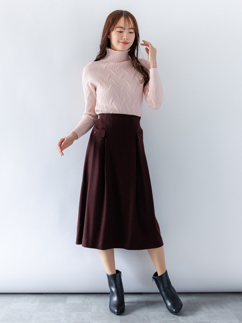 7Gケーブル ハイネックニット＜アウトレット均一価格＞