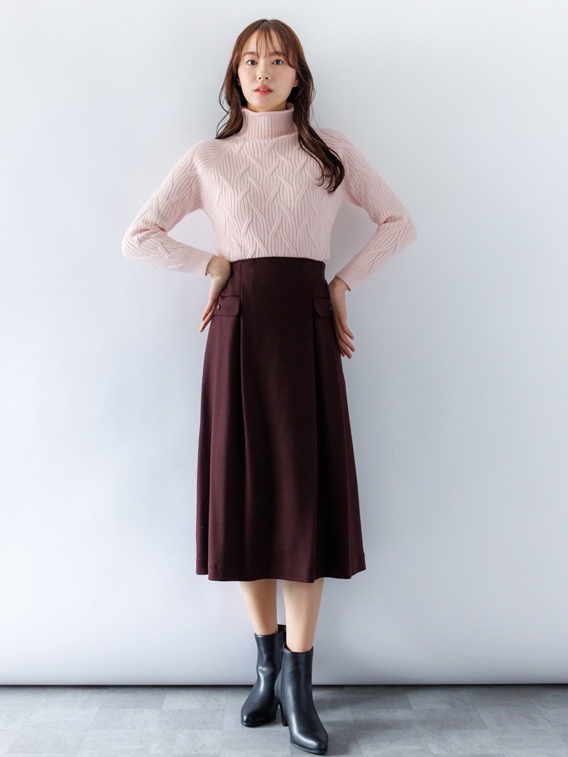 7Gケーブル ハイネックニット＜アウトレット均一価格＞