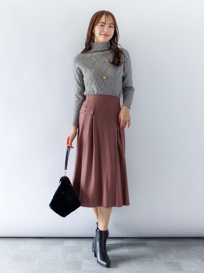 7Gケーブル ハイネックニット＜アウトレット均一価格＞