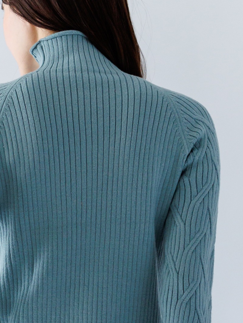 7Gケーブル ハイネックニット＜アウトレット均一価格＞