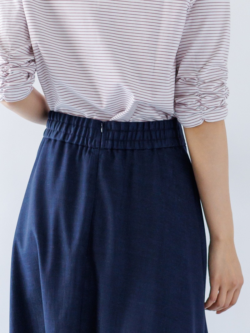 オトナデニム巻風フレアースカート