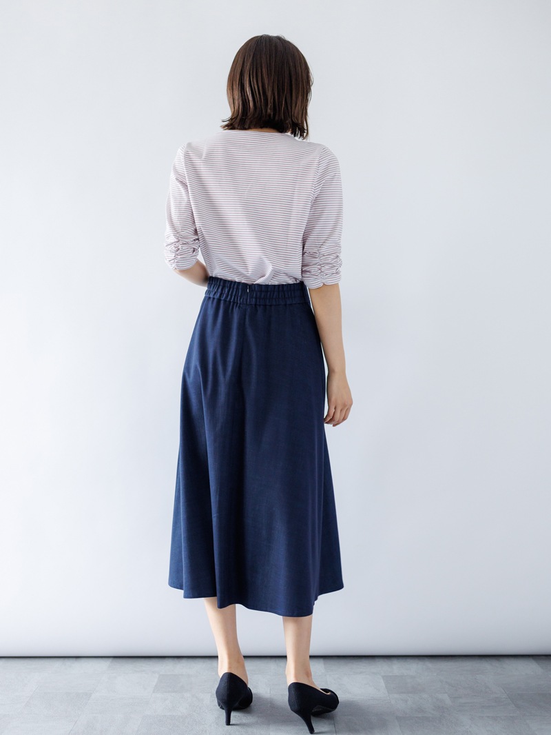 オトナデニム巻風フレアースカート