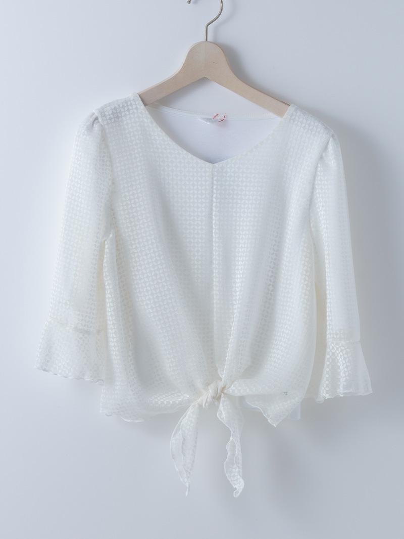 【40%OFF】オパール裾しばりカットソー