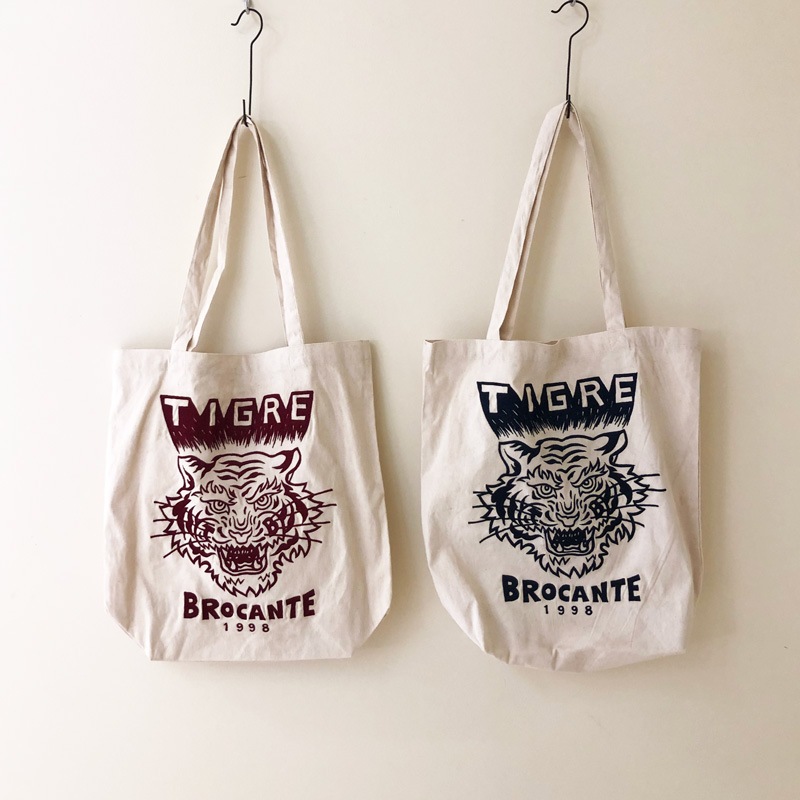 ティグルブロカンテ Roar TB刺繍トートバッグ マチあり