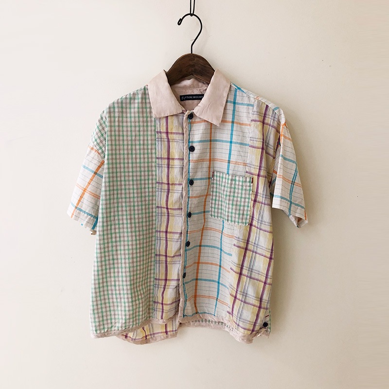 ティグルブロカンテ チェックサテンMIX ベニスビーチ S/S シャツ unisex Natural
