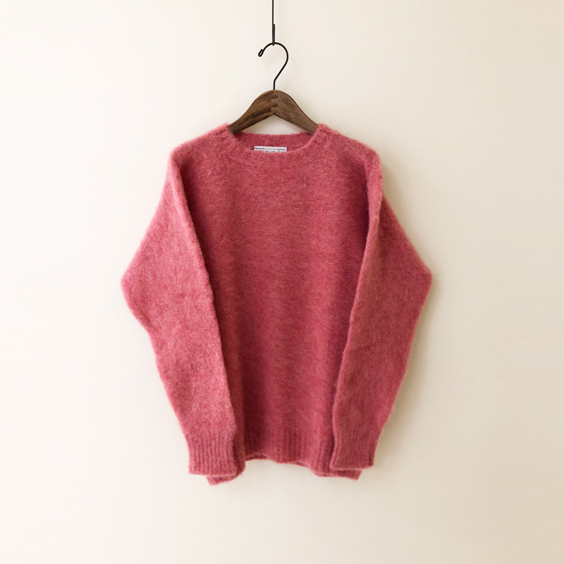Shetland Woollen Co. Crew Neck Plain unisex Rose Bud