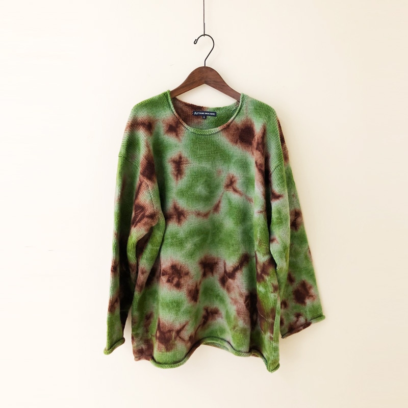 再入荷 ティグルブロカンテVenice Beach L/S ミックスタイダイセーター unisex Khaki Mix