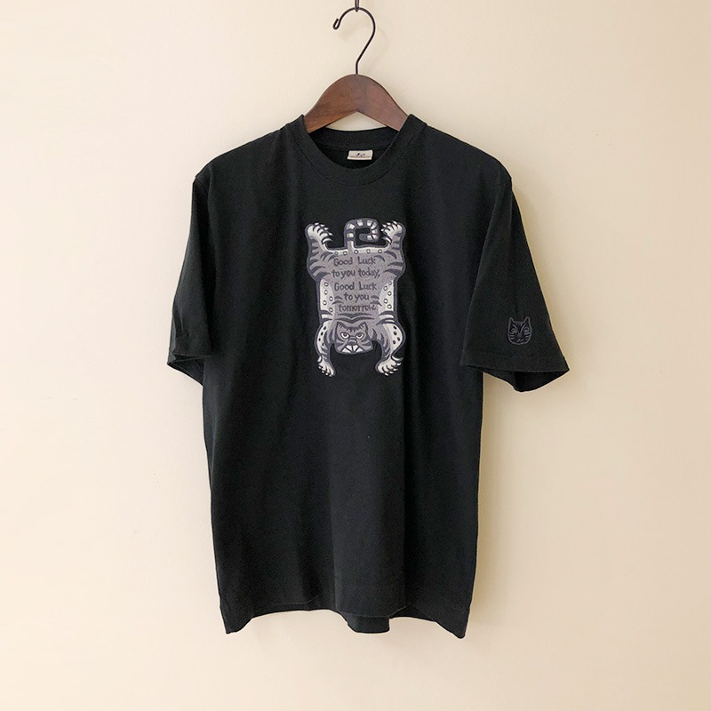 ティグルブロカンテ Flat Tigre 刺繍 S/ST unisex Black