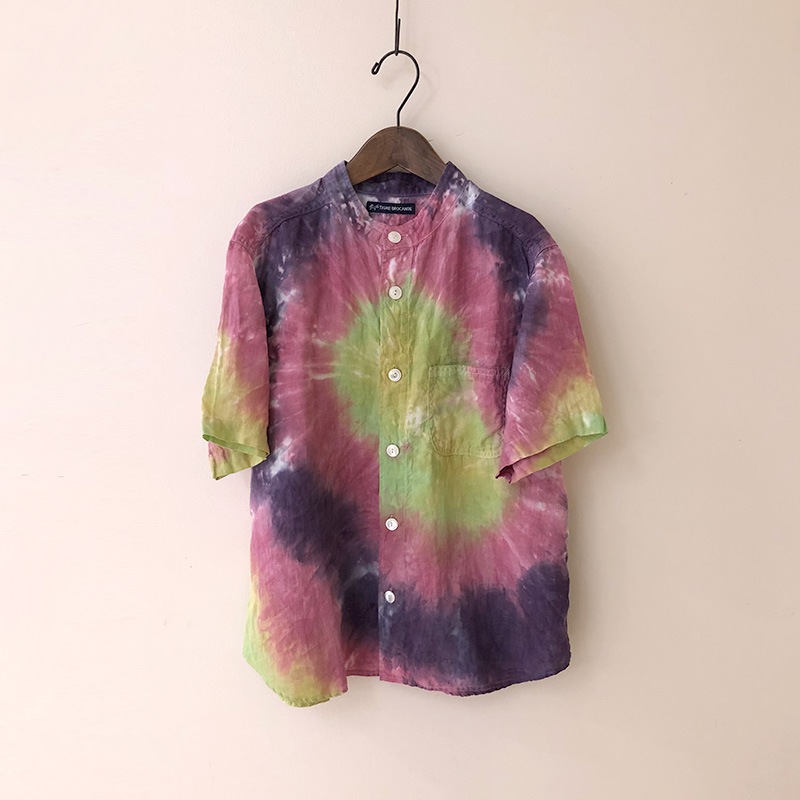 ティグルブロカンテ トランスランダム バンドカラー オープン S/S シャツ unisex PinkMix