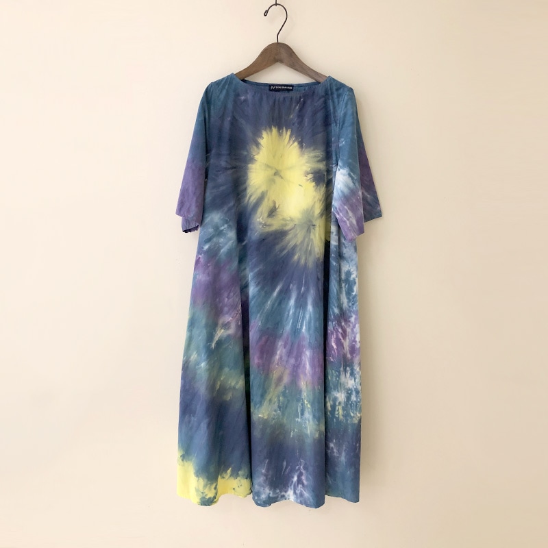 ティグルブロカンテ トランスランダム フレア S/S ワンピース BlueMix