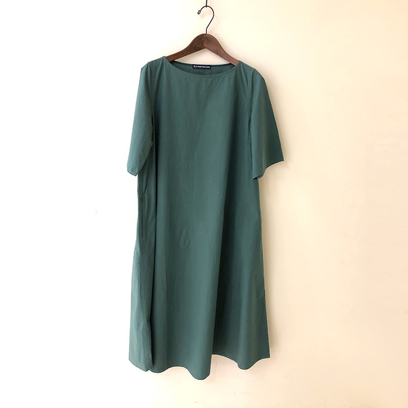 ティグルブロカンテ オーガニック玉虫 フレア S/S ワンピース Green