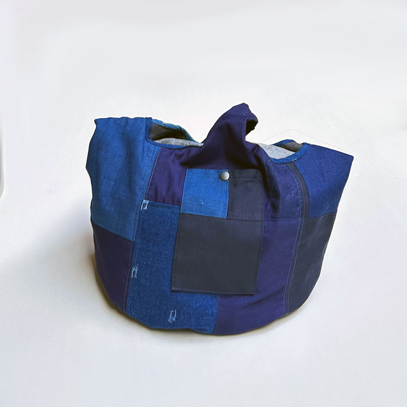 FUNSET OF ART　パッチワーク風呂敷巾着BAG　　ＩＤＧ