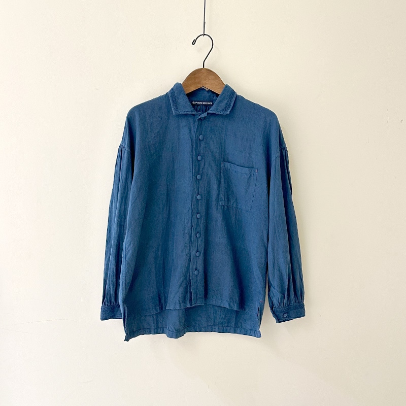 ティグルブロカンテ Khadi DORI刺繍 パイレーツシャツ unisex Indigo