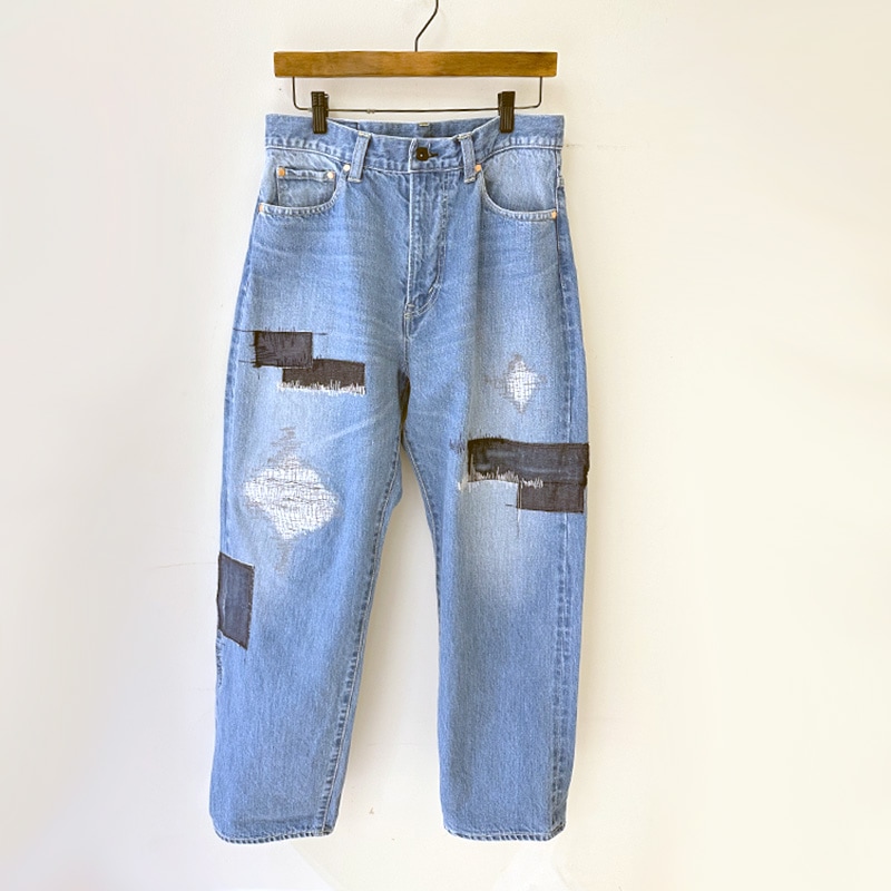 ティグルブロカンテ 12.75ozDenim Big5Pocketパンツ unisex Hand Damage