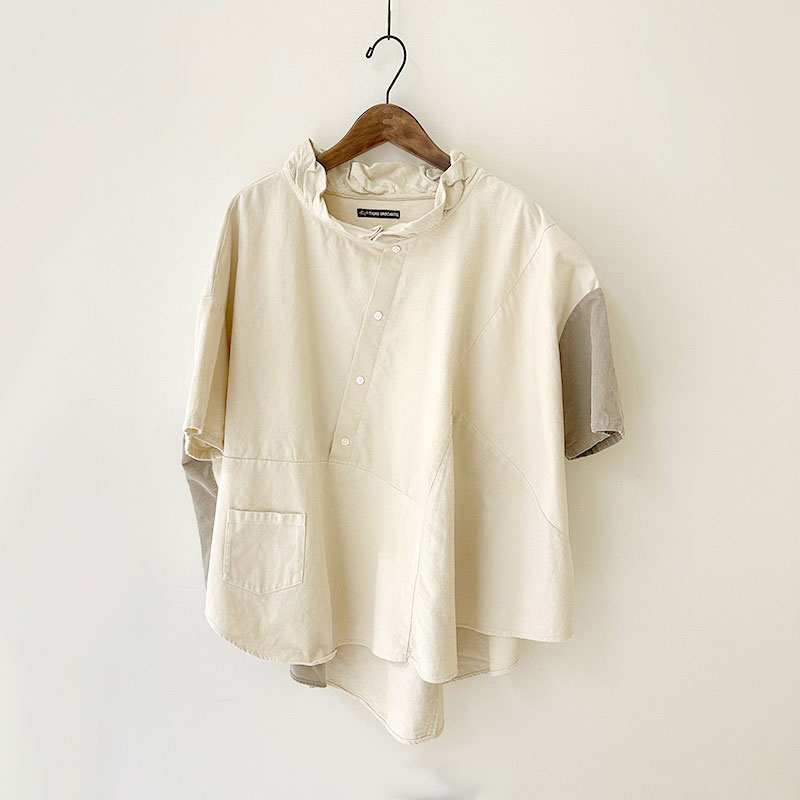 ティグルブロカンテ ミックスソリッド シャツ　S/S 