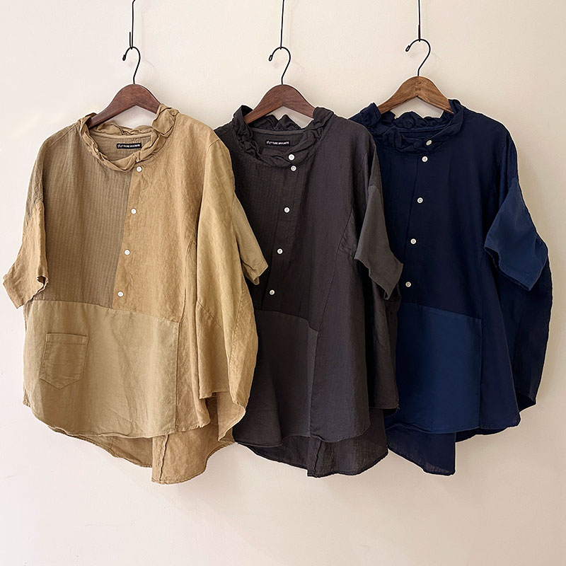 【海外配送可】【送料無料】 シャツ ミックスソリッド ティグルブロカンテ S/S TIGRE | トップス
