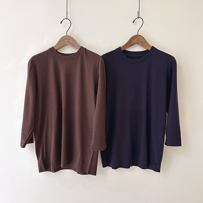ティグルブロカンテ 度詰天竺 クルーネック 7分袖 T unisex　