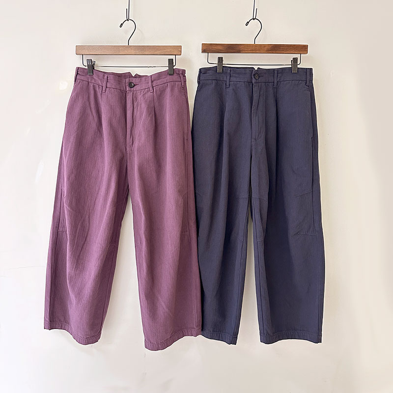 ティグルブロカンテ BDヘリンボン ダーツワイドパンツ unisex