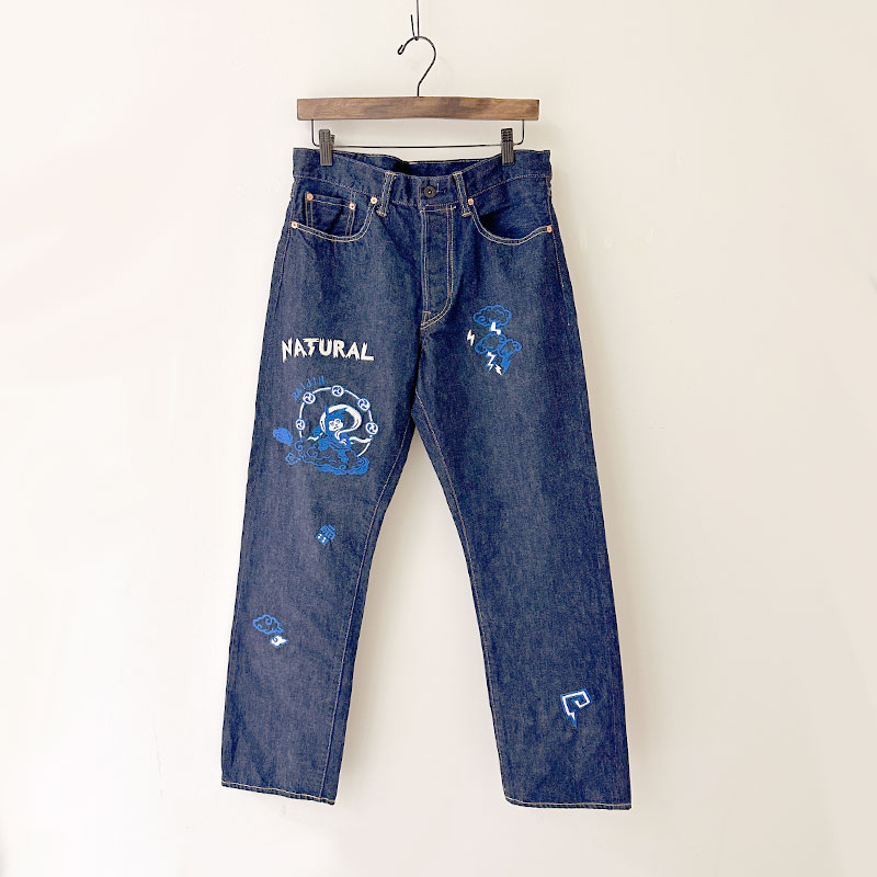 ティグルブロカンテ 風神雷神naugty 5ポケットパンツ unisex indigo