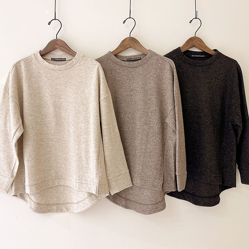 ティグルブロカンテ ウールニット天竺 ソリッドスウィッチスタンドL/S T