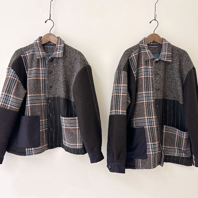 ティグルブロカンテ ウールMIX  ポケットベニスジャケット unisex Black