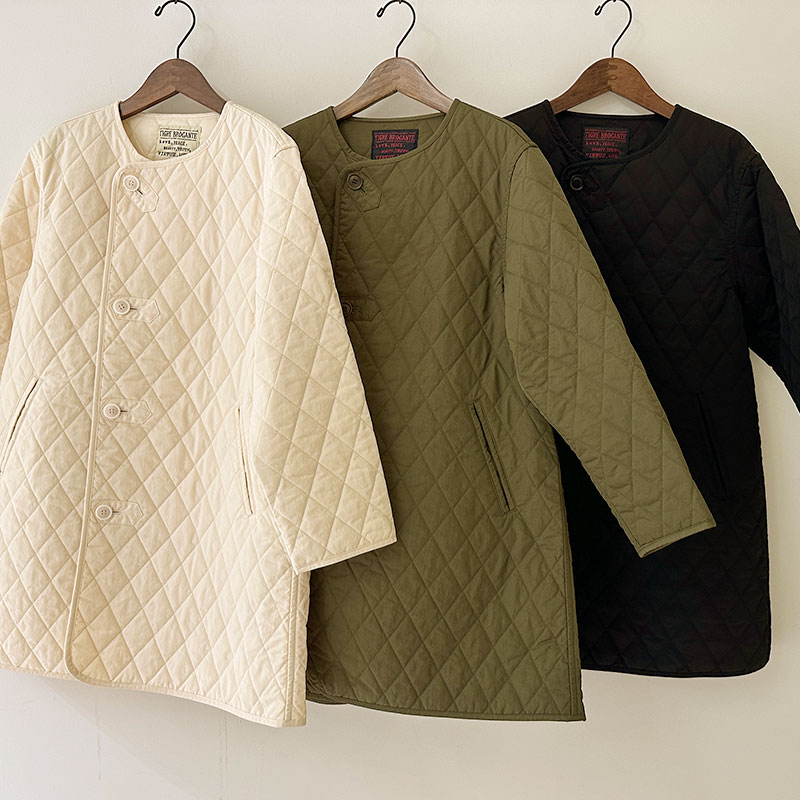 ティグルブロカンテ ナイロンツイルキルティング ライナーハーフコート unisex