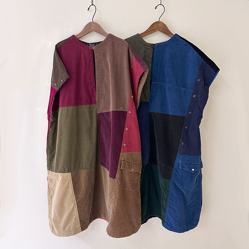 ティグルブロカンテ ユーロコールシャツ フレンチノッチワンピース